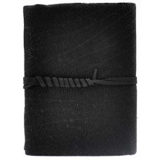 Black Buffalo Hunter leather blank book w/ cord