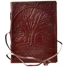 Sacred Oak Tree leather blank book w/ cord
