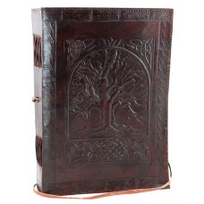 Tree of Life leather blank book w/ cord