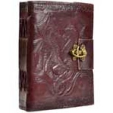 Double Dragon leather blank book w/ latch