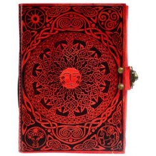 Sun and Moon leather blank book W/ latch