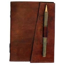 leather blank book w/ Pencil Closure