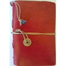 Red I Ching Bamboo leather journal