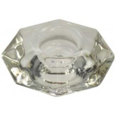 clear glass Reversable candle holder