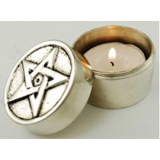 Pentagram Screw-Top Tea light holder