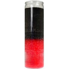 2 Color 7-day Black/ Red jar candle