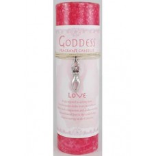 Love Pillar Candle with Goddess Necklace
