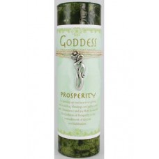 Prosperity Pillar Candle with Goddess Necklace