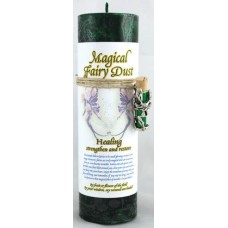 Healing Pillar Candle with Fairy Dust Necklace