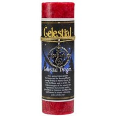 Celestial Dragon pillar candle with Ritual Necklace