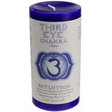Third Eye Chakra pillar candle 3