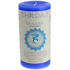 Throat Chakra pillar candle 3