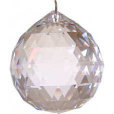 40 mm Clear faceted crystal ball