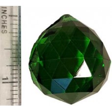 30 mm Green faceted crystal ball