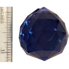 30 mm Blue faceted crystal ball