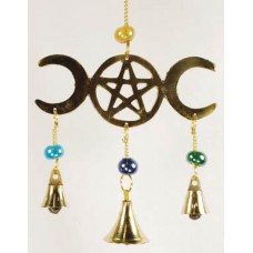 Three Bell Triple Moon wind chime