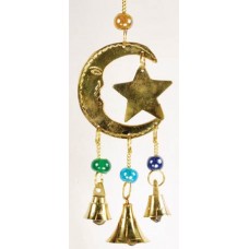 Three Bell Star and Moon wind chime