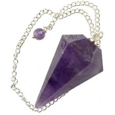 6-sided Amethyst pendulum