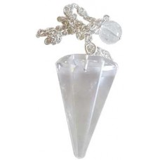 6-sided Clear Quartz pendulum