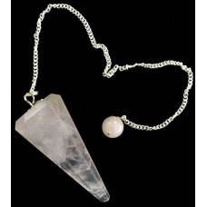 6-sided Rose Quartz pendulum