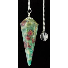 6-Sided Ruby Zoisite pendulum