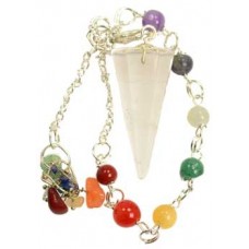 Clear Quartz 7 Chakra pendulum