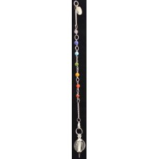 Clear Quartz 7 Chakra Ball pendulum