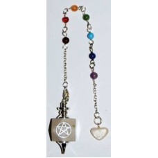 Moonstone 7 Chakra Pentagram pendulum