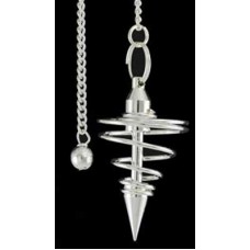 Silver Plated Brass Spiral pendulum