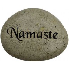Namaste engraved stone pebble 2 3/4
