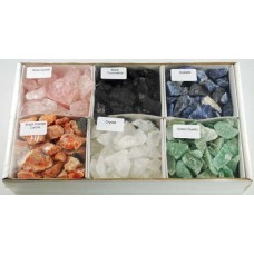 6 Piece untumbled stones set  5 lb