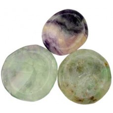 Fluorite worry stone