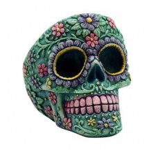 Aqua/ Pink Skull ashtray