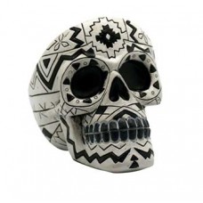 Black/ White Aztec Skull ashtray