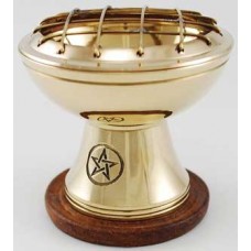 Pentagram Screen Burner brass W/ coaster