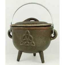 Triquetra cast iron cauldron 4 1/2