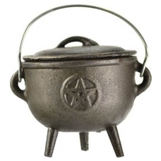 Pentagram cast iron cauldron 4