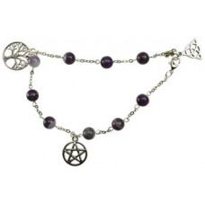 Amethyst anklet