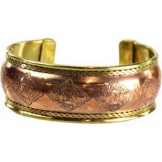 Celtic Engraved Copper and Brass bracelet
