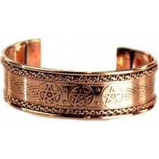 Pentagram Engraved Copper bracelet