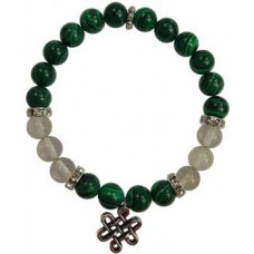 8mm Malachite/ Quartz with Celtic Knot