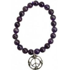 Amethystr Peace Sign silver