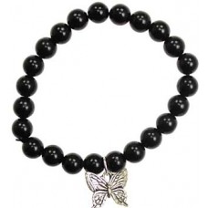 Black Obsidian Hope Butterfly silver