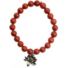 Red Jasper Promise Lotus Flower silver