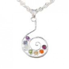 Spiral chakra pendent