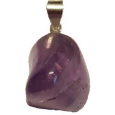 Amethyst tumbled pendant