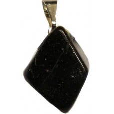 Black Tourmaline tumbled pendant