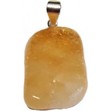 Citrine tumbled pendant