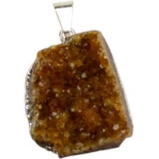 Citrine Cluster pewter pendant