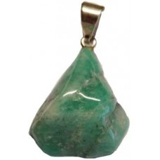Emerald tumbled pendant